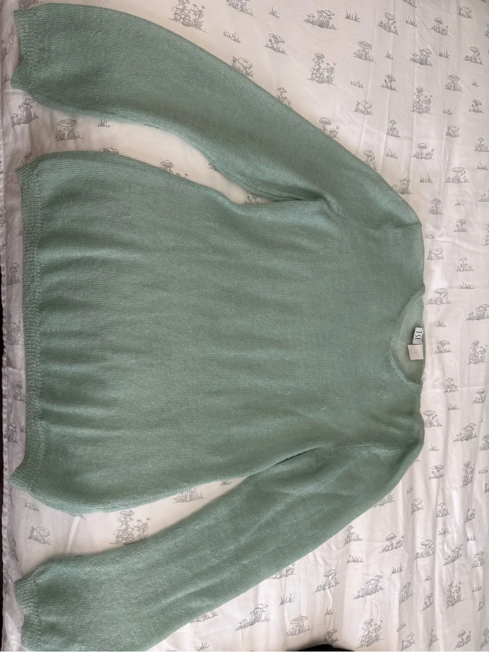 TSE Mint Green Off-the-Shoulder Sweater